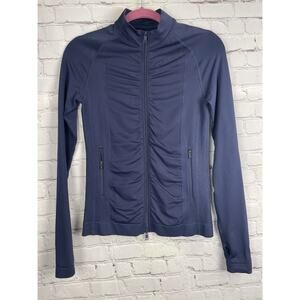 G/Fore Womens Full Zip Jacket Navy Blue Small Nylon